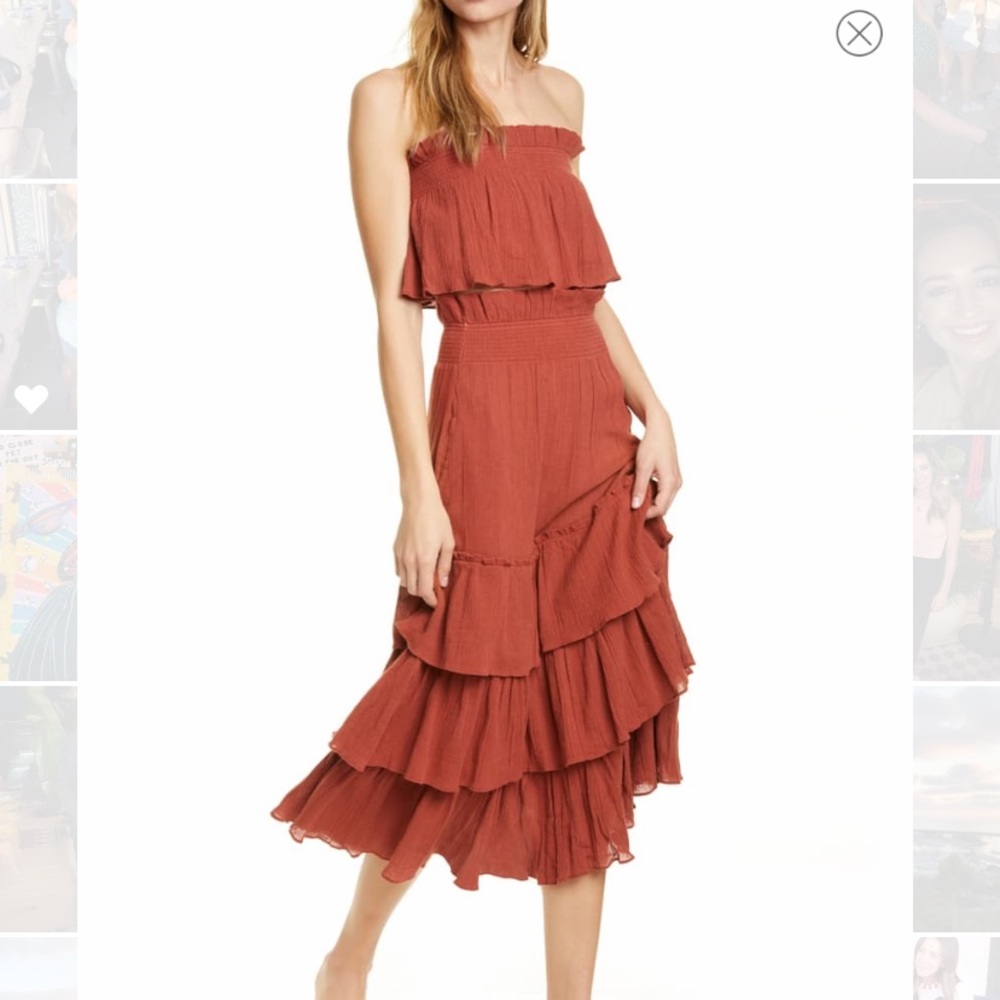Free People Crop Top & Midi Skirt